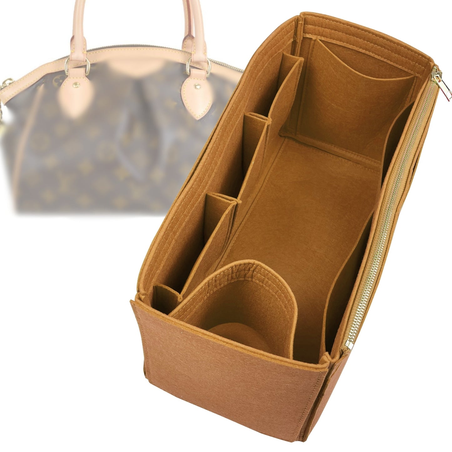 Organizer for [Tivoli GM (Large), LV] Bag Insert (Felt, Wide Open Pockets)