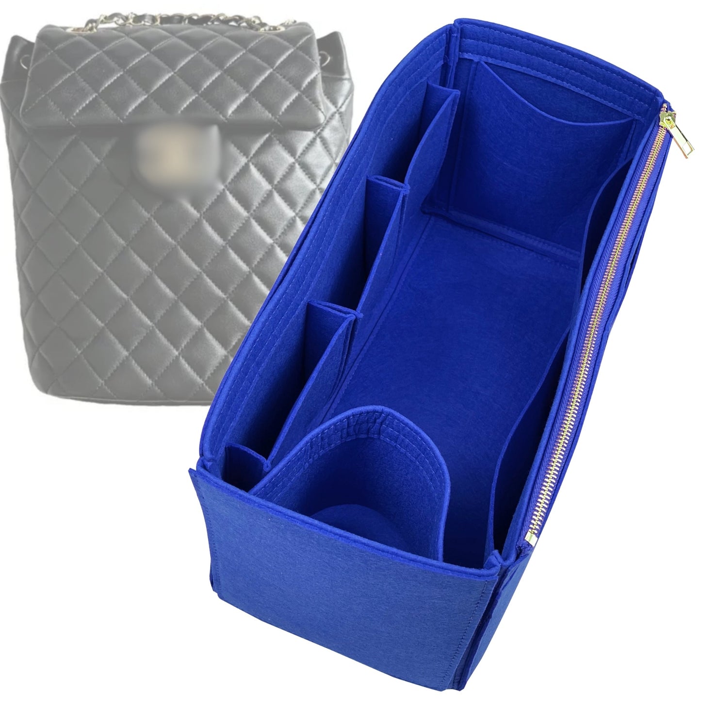 Organizer for [Urban Spirit Backpack Small 20.5cm, Chanel] Bag Insert (Felt, Wide Open Pockets)
