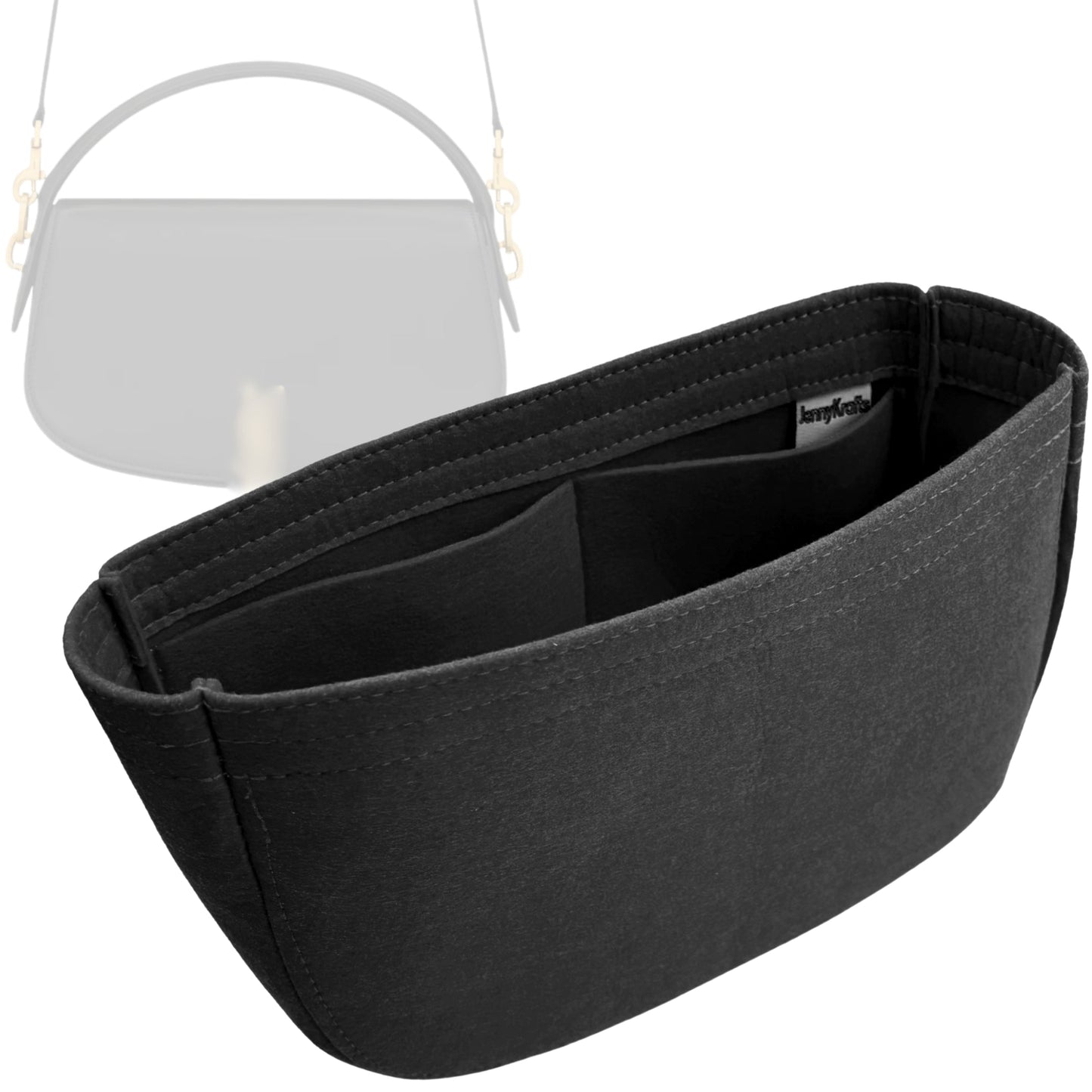 Organizer for [Mini Voltaire in Box 21cm, Saint Laurent (YSL)] Bag Insert (Felt, Perfect Fit)