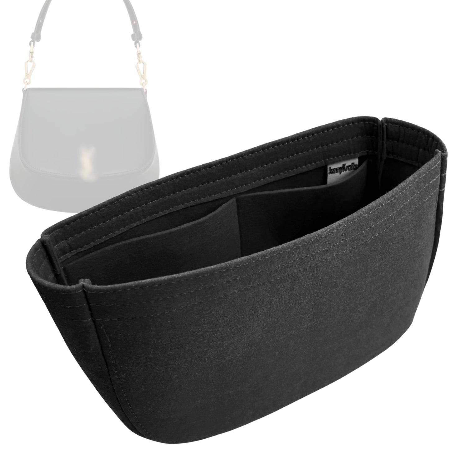 Organizer for [Voltaire Top Handle, Saint Laurent (YSL)] Bag Insert (Felt, Perfect Fit)