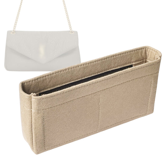 Organizer for [Calypso Small, Saint Laurent (YSL)] Bag Insert (Felt, Slim with Zip Pocket)