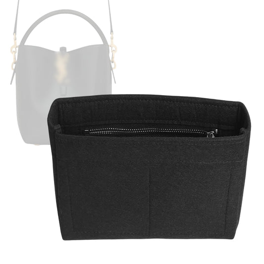 Organizer for [LE 37 Mini, Saint Laurent (YSL)] Bag Insert (Felt, Slim with Zip Pocket)