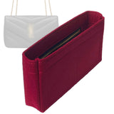 Organizer for [Small Loulou in Matelasse, Saint Laurent (YSL)] Bag Insert (Felt, Slim with Zip Pocket)