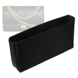 Organizer for [Large 2.55 Handbag, Chanel] Bag Insert (Felt, Slim with Zip Pocket)
