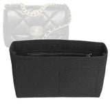 Organizer for [Chanel 19 Handbag 26W 16H, Chanel] Bag Insert (Felt, Slim with Zip Pocket)