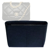 Organizer for [Chanel 19 Maxi Handbag, Chanel] Bag Insert (Felt, Slim with Zip Pocket)