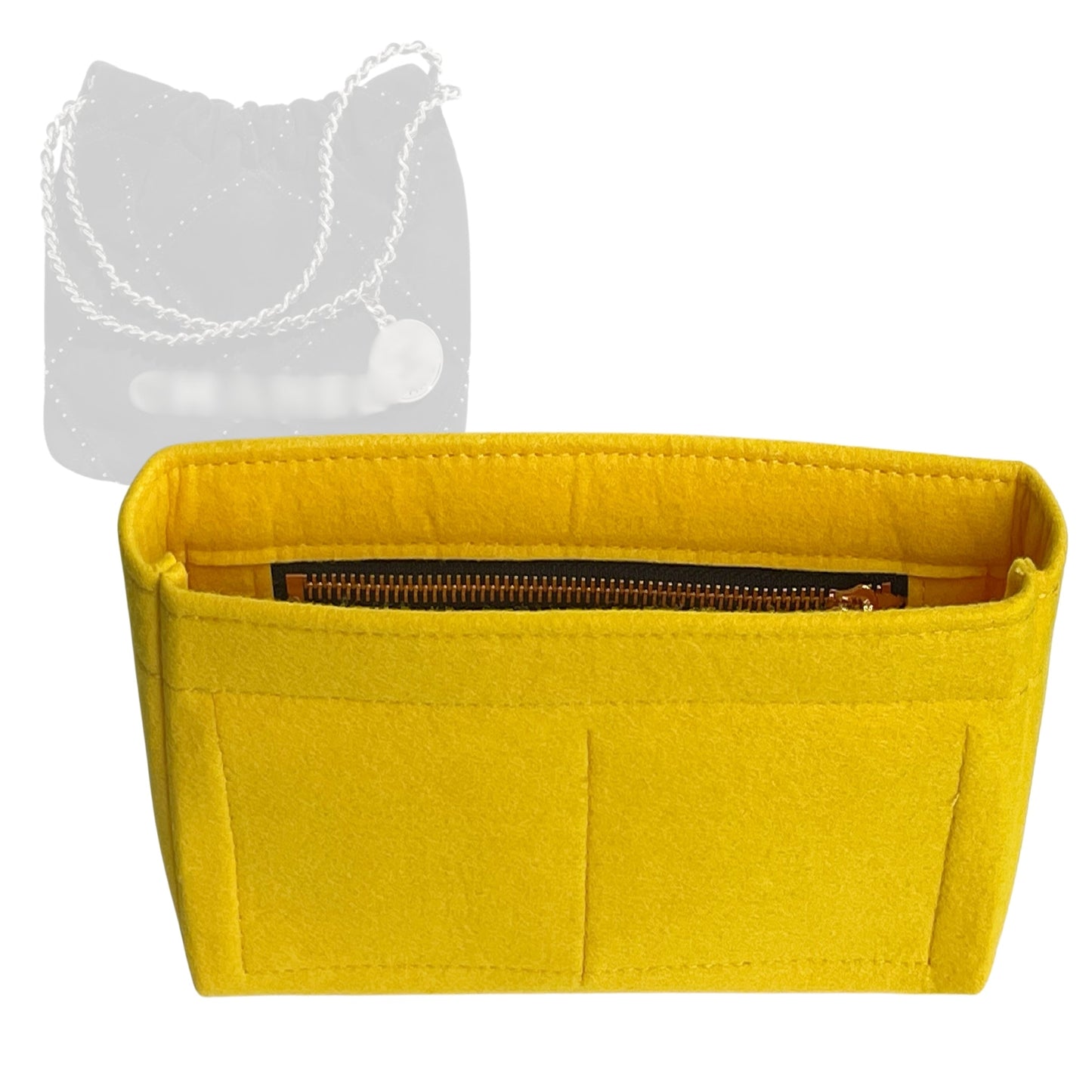 Organizer for [Mini Chanel 22 Handbag, Chanel] Bag Insert (Felt, Slim with Zip Pocket)
