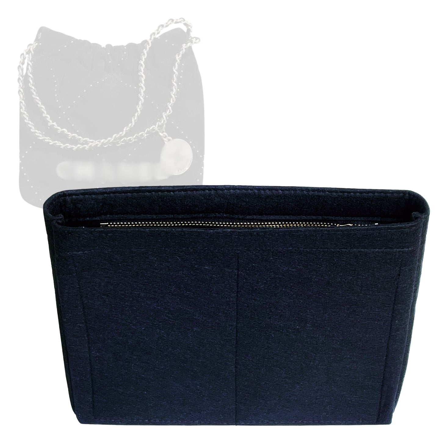 Organizer for [Small Chanel 22 Handbag, Chanel] Bag Insert (Felt, Slim with Zip Pocket)