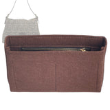 Organizer for [Mama Baguette, Fendi] Bag Insert (Felt, Slim with Zip Pocket)