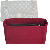 Organizer for [2.55 Handbag Mini, Chanel] Bag Insert (Felt, Slim with Zip Pocket)