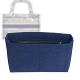 Organizer for [Book Tote Mini, Dior] Bag Insert (Felt, Slim with Zip Pocket)
