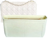 Organizer for [Small Dior Caro Bag, Dior] Bag Insert (Felt, Slim with Zip Pocket)