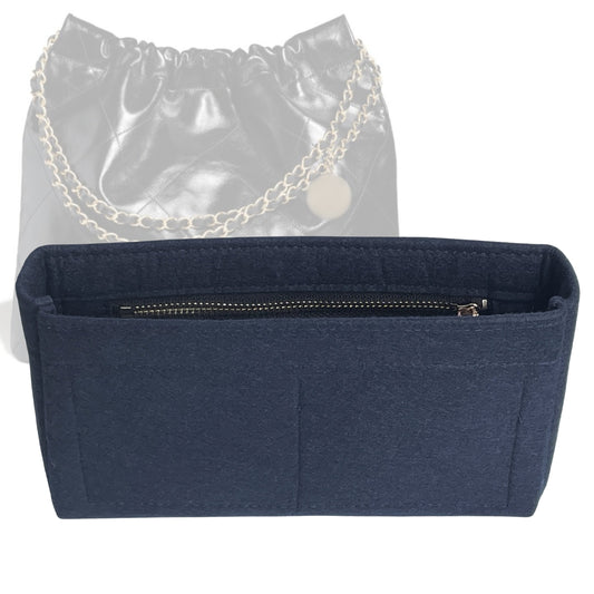 Organizer for [Chanel 22 Medium, Chanel] Bag Insert (Felt, Slim with Zip Pocket)