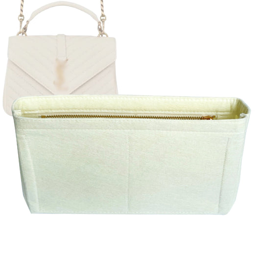 Organizer for [College Large, Saint Laurent (YSL)] Bag Insert (Felt, Slim with Zip Pocket)