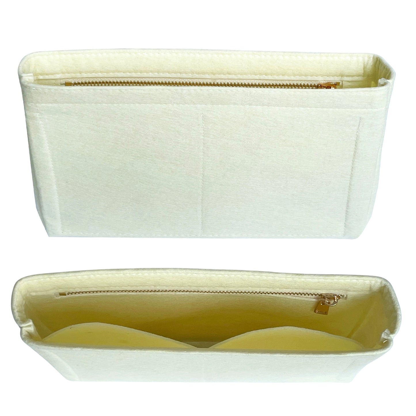 Organizer for [District MM, LV] Bag Insert (Felt, Slim with Zip Pocket)