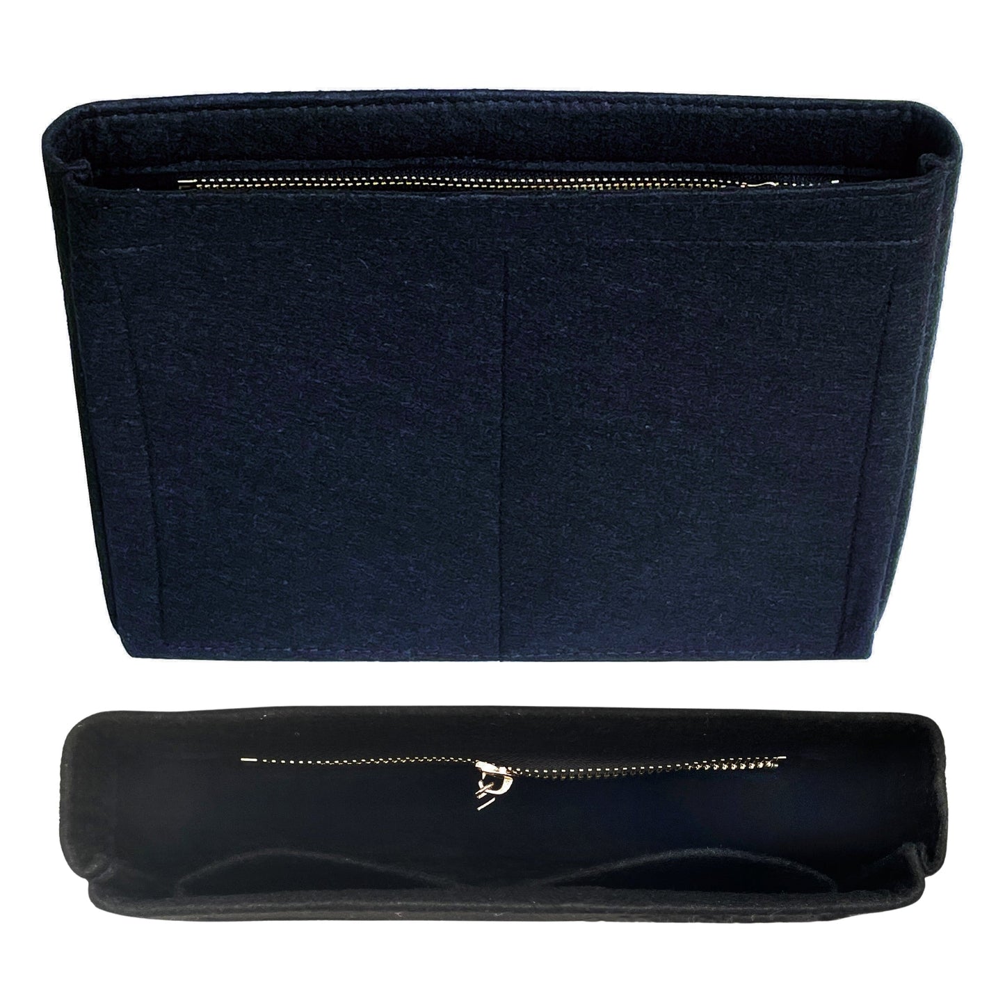 Organizer for [2.55 Handbag 24W 16H, Chanel] Bag Insert (Felt, Slim with Zip Pocket)