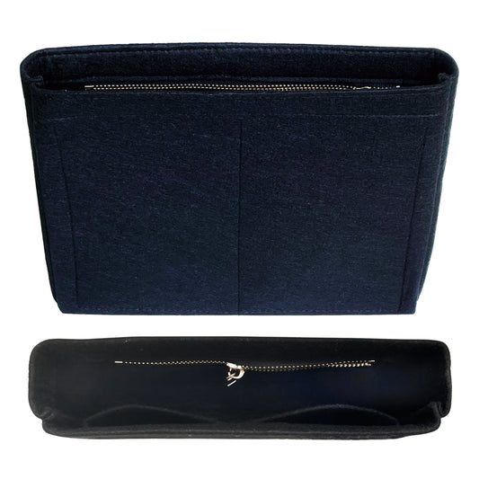 Organizer for [Classic Pouch 35cm, Chanel] Bag Insert (Felt, Slim with Zip Pocket)