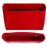 Organizer for [Leather hobo bag, Prada] Bag Insert (Felt, Slim with Zip Pocket)