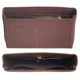 Organizer for [Palm Springs PM (Small), LV] Bag Insert (Felt, Slim with Zip Pocket)