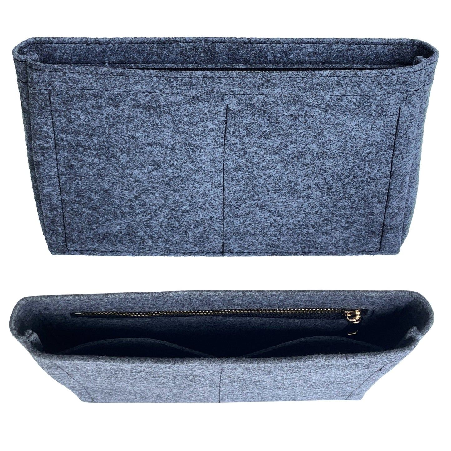 Organizer for [Saddle Pouch with Chain, Dior] Bag Insert (Felt, Slim with Zip Pocket)