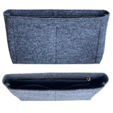 Organizer for [Trousse Toilette 28, LV] Bag Insert (Felt, Slim with Zip Pocket)