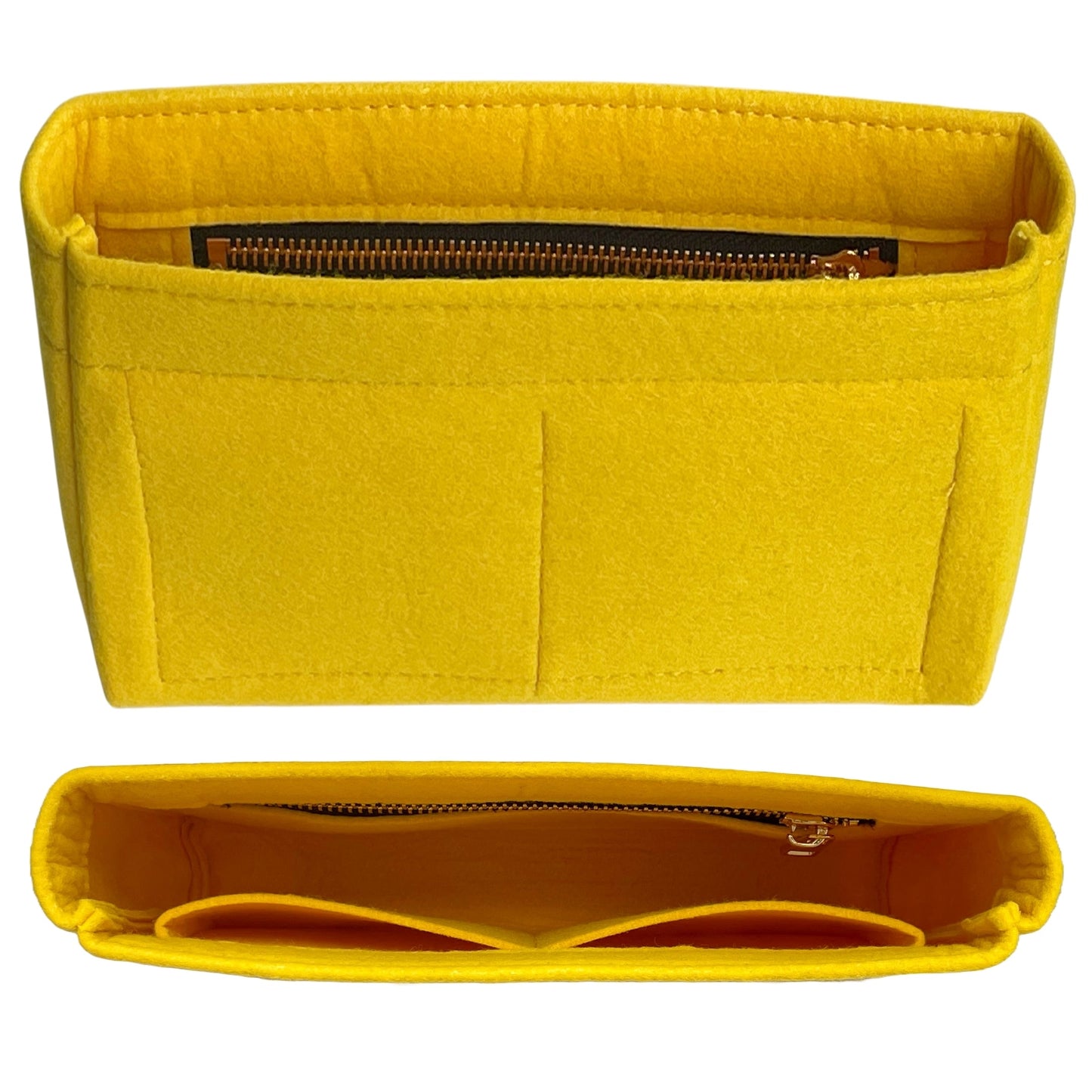 Organizer for [Flap Bag, Chanel] Bag Insert (Felt, Slim with Zip Pocket)