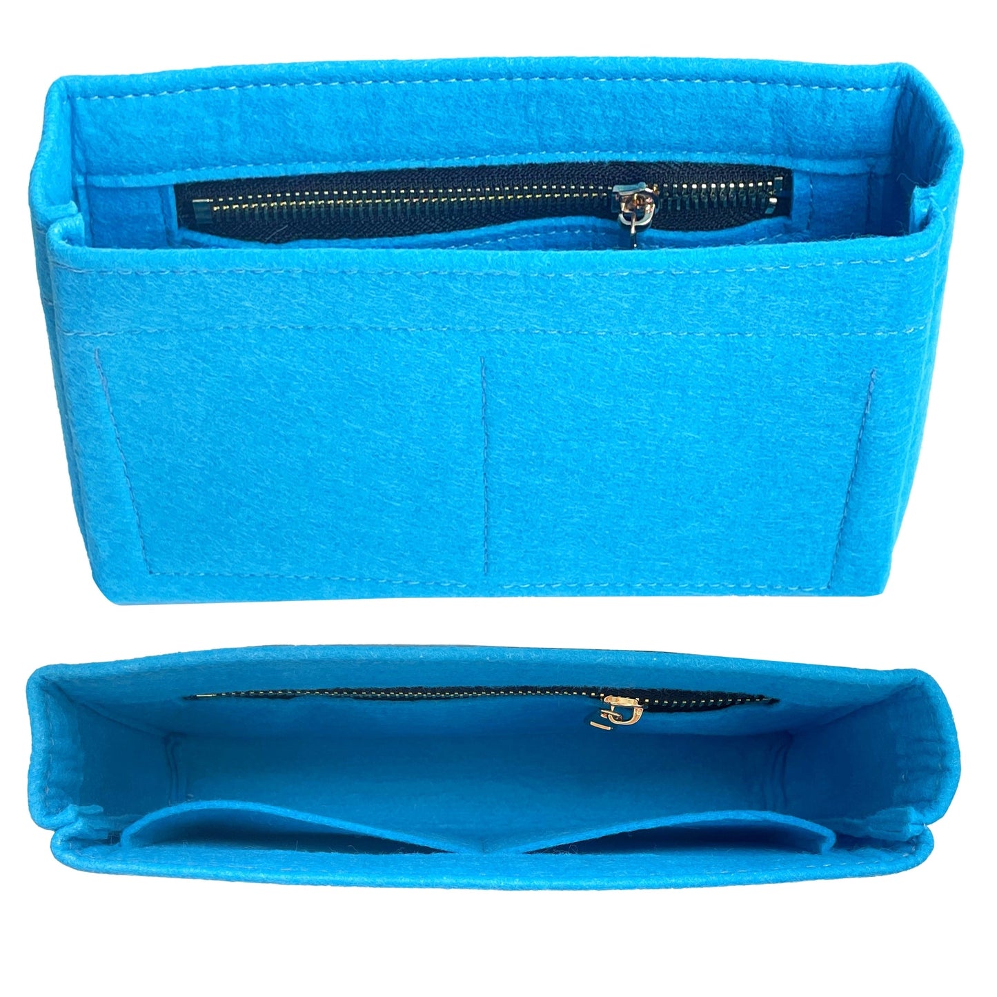 Organizer for [Calypso Medium, Saint Laurent (YSL)] Bag Insert (Felt, Slim with Zip Pocket)