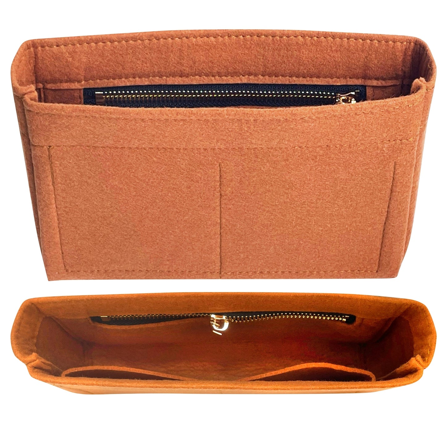 Organizer for [Mini Classic Flap, Chanel] Bag Insert (Felt, Slim with Zip Pocket)