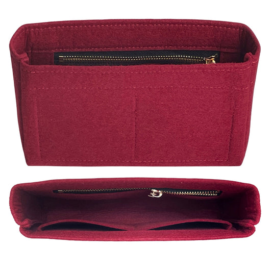 Organizer for [Belle De Jour Clutch, Saint Laurent (YSL)] Bag Insert (Felt, Slim with Zip Pocket)