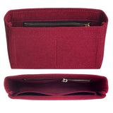 Organizer for [Belle De Jour Clutch, Saint Laurent (YSL)] Bag Insert (Felt, Slim with Zip Pocket)