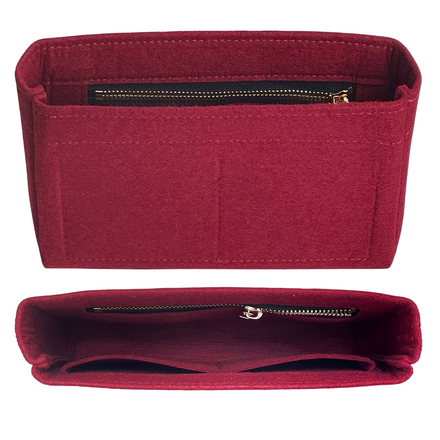 Organizer for [Chanel 19 Large Handbag, Chanel] Bag Insert (Felt, Slim with Zip Pocket)