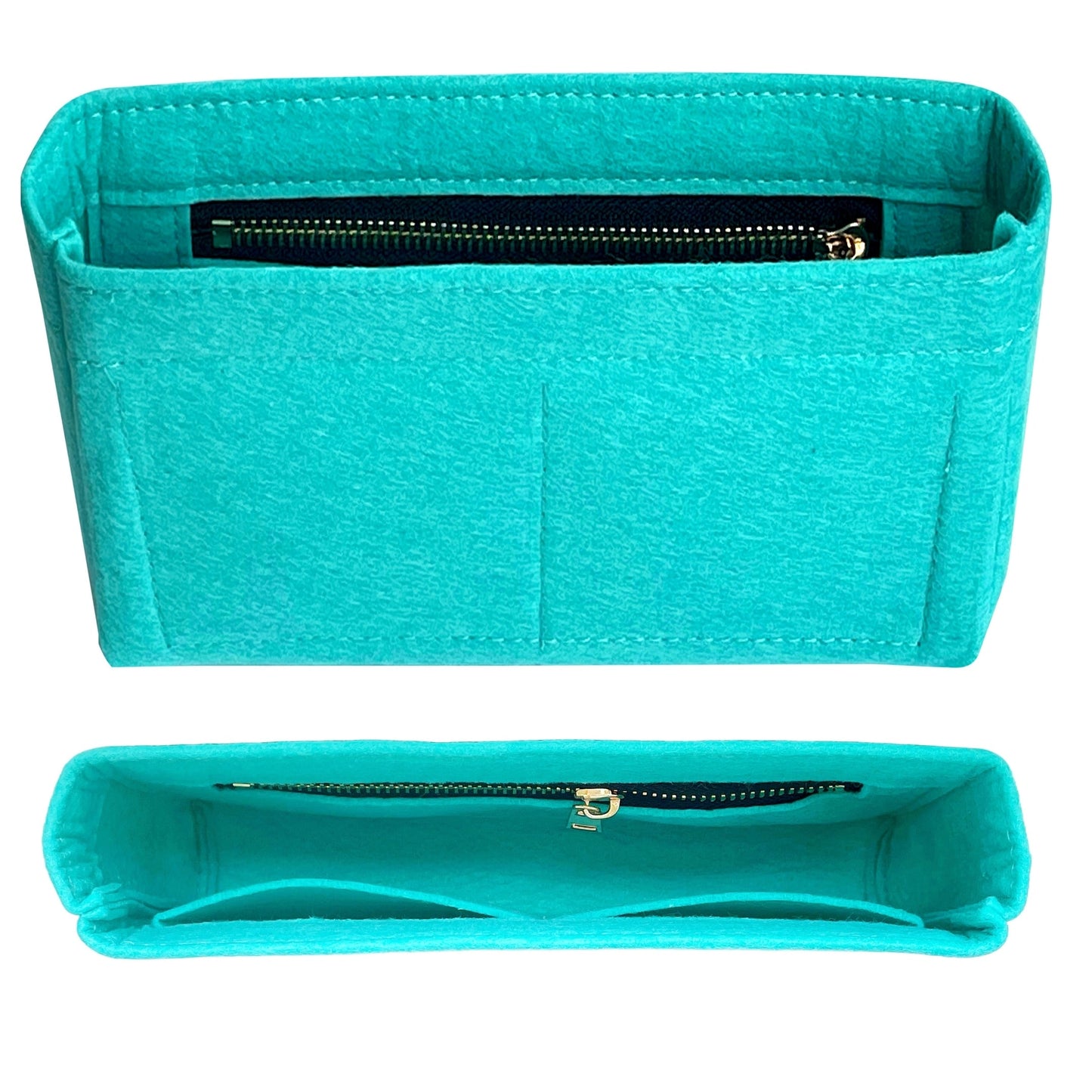 Organizer for [College Mini, Saint Laurent (YSL)] Bag Insert (Felt, Slim with Zip Pocket)