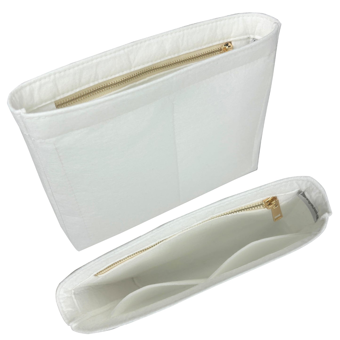 Organizer for [Toy Puffer, Saint Laurent (YSL)] Bag Insert (Felt, Slim with Zip Pocket)