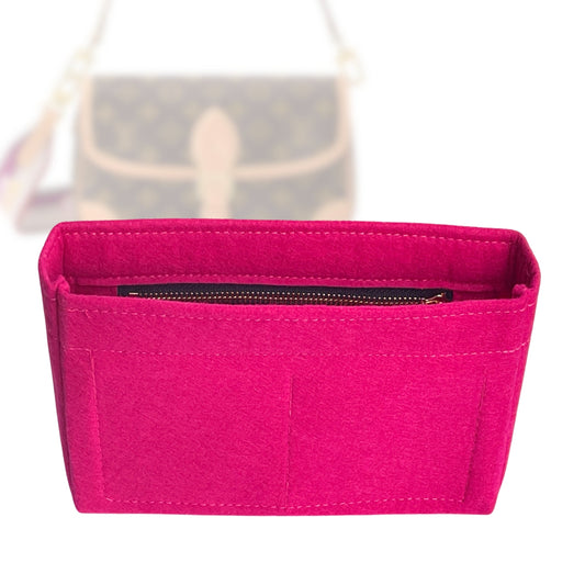 Organizer for [Diane Bag, LV] Bag Insert (Felt, Slim with Zip Pocket)
