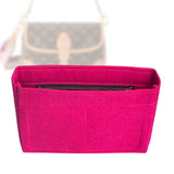 Organizer for [Diane Bag, LV] Bag Insert (Felt, Slim with Zip Pocket)