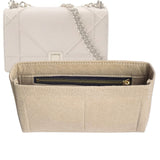 Organizer for [Diorama Small, Dior] Bag Insert (Felt, Slim with Zip Pocket)