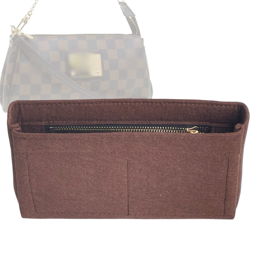 Organizer for [Eva Clutch, LV] Bag Insert (Felt, Slim with Zip Pocket)