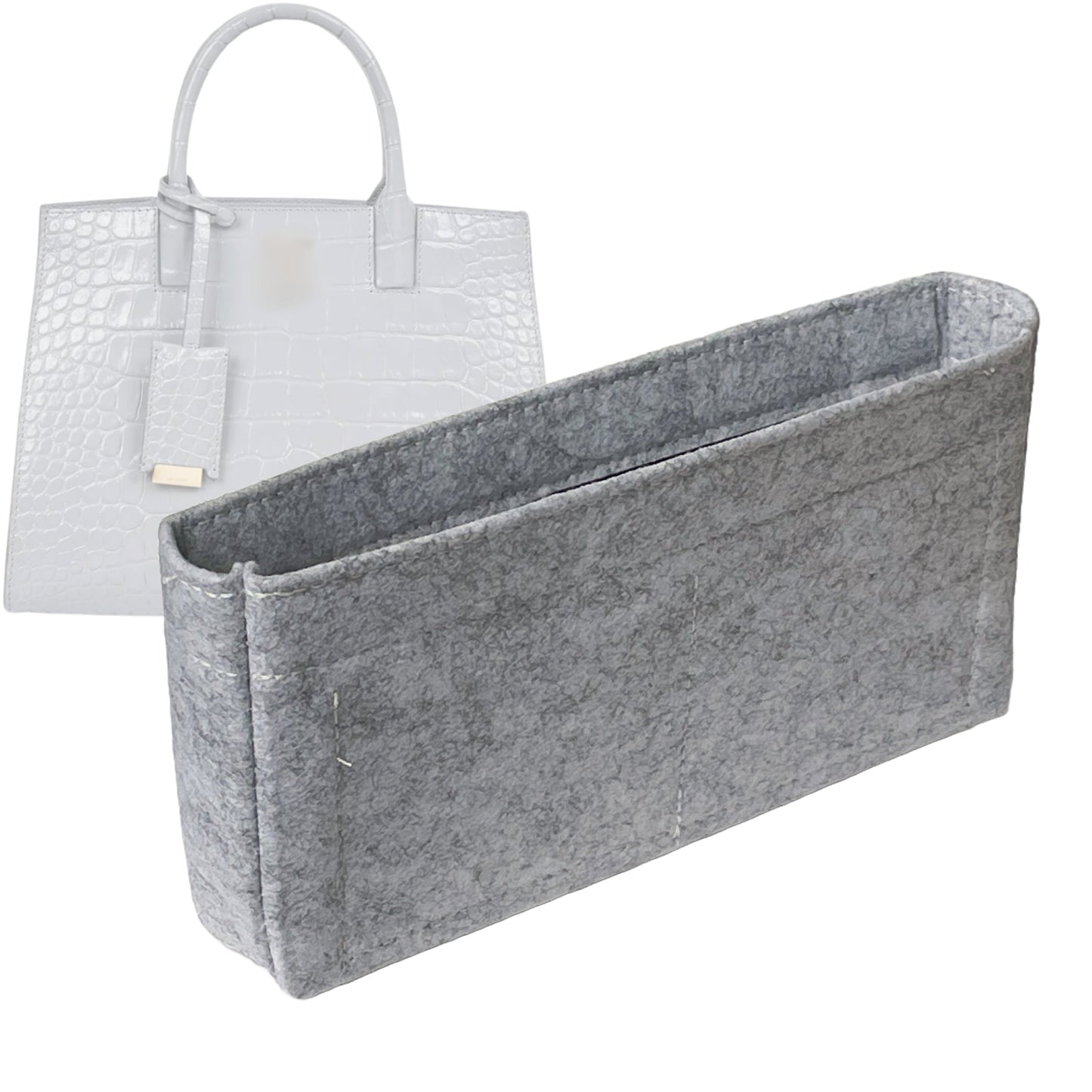 Organizer for [Mini Frances Bag, LV] Bag Insert (Felt, Slim with Zip Pocket)