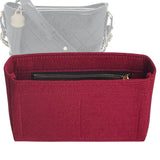 Organizer for [Gabrielle Small Hobo 20cm, Chanel] Bag Insert (Felt, Slim with Zip Pocket)