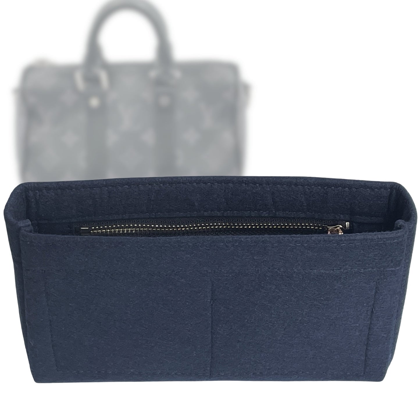 Organizer for [Keepall XS, LV] Bag Insert (Felt, Slim with Zip Pocket)