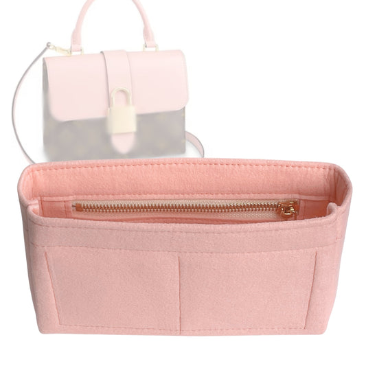 Organizer for [Locky BB, LV] Bag Insert (Felt, Slim with Zip Pocket)