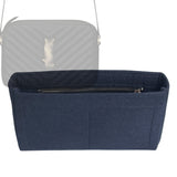 Organizer for [Lou Camera Bag, Saint Laurent (YSL)] Bag Insert (Felt, Slim with Zip Pocket)