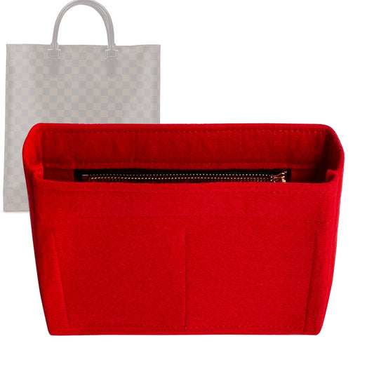 Organizer for [Petit Sac Plat, LV] Bag Insert (Felt, Slim with Zip Pocket)