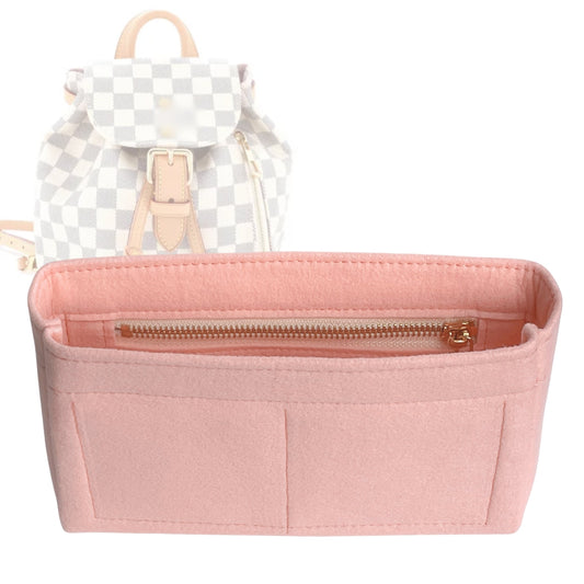Organizer for [Sperone BB, LV] Bag Insert (Felt, Slim with Zip Pocket)