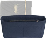 Organizer for [Envelope Large, Saint Laurent (YSL)] Bag Insert (Felt, Slim with Zip Pocket)