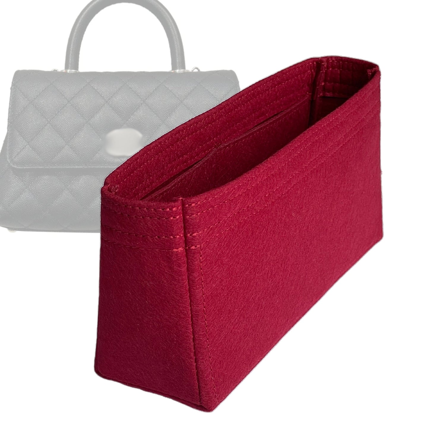 Organizer for [Coco Small, Chanel] Bag Insert (Felt, Trapezoid Shape)