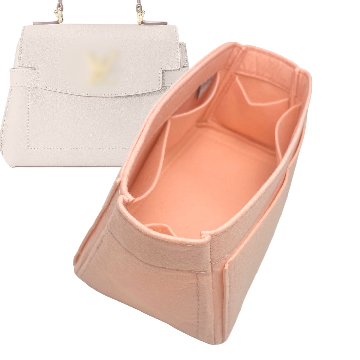 Organizer for [LockMe Ever Mini, LV] Bag Insert (Felt, Trapezoid Shape)