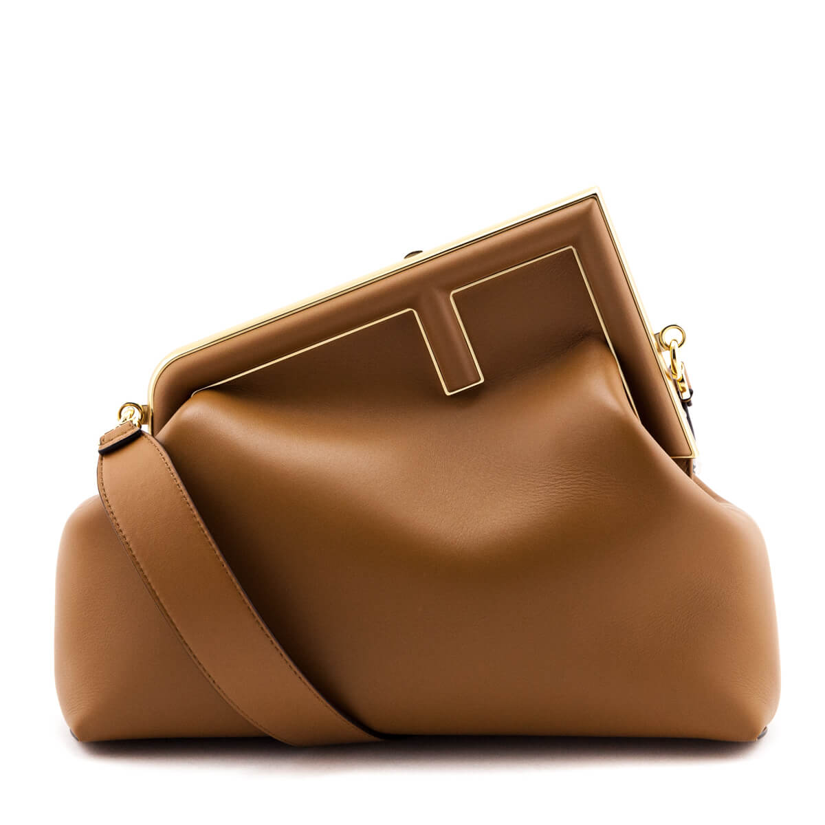 Fendi Brown Nappa Medium Fendi First