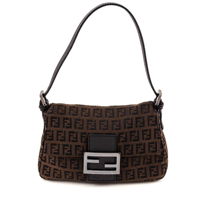 Fendi Brown Zucchino Mini Mamma Baguette