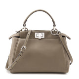 Fendi Tortora Nappa Mini Peekaboo Iconic Satchel